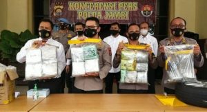 Ditresnarkoba Polda Jambi Amankan 19Kg Paket Shabu Jaringan Malaysia